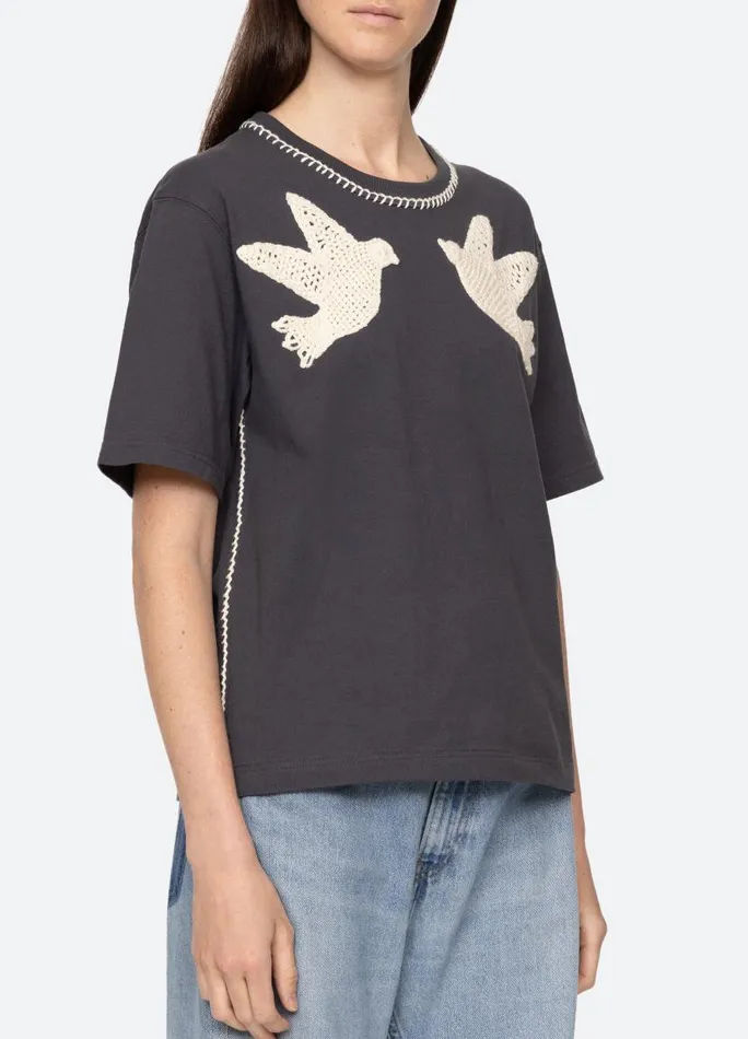 Sea New York Tops Women Sally TShirt Charcoal Sea New York Tops Women Sally TShirt Charcoal