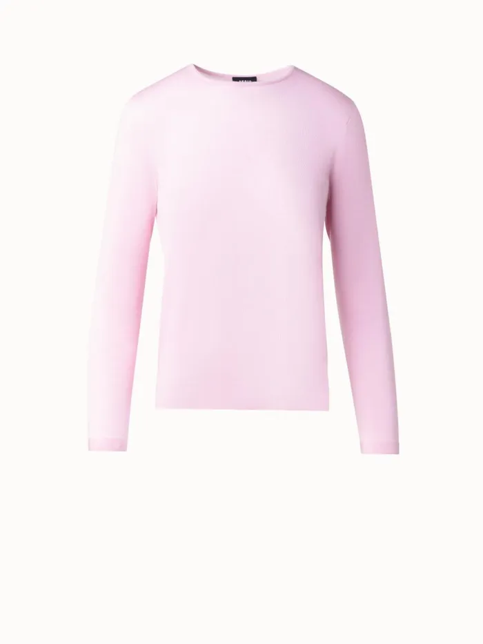 Seamless Cashmere Silk Knit Sweater Lotus Women Akris Knitwear