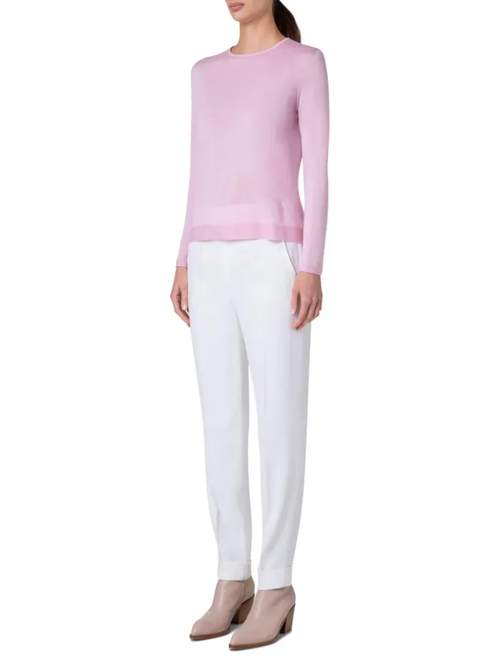 Seamless Cashmere Silk Knit Sweater Lotus Women Akris Knitwear