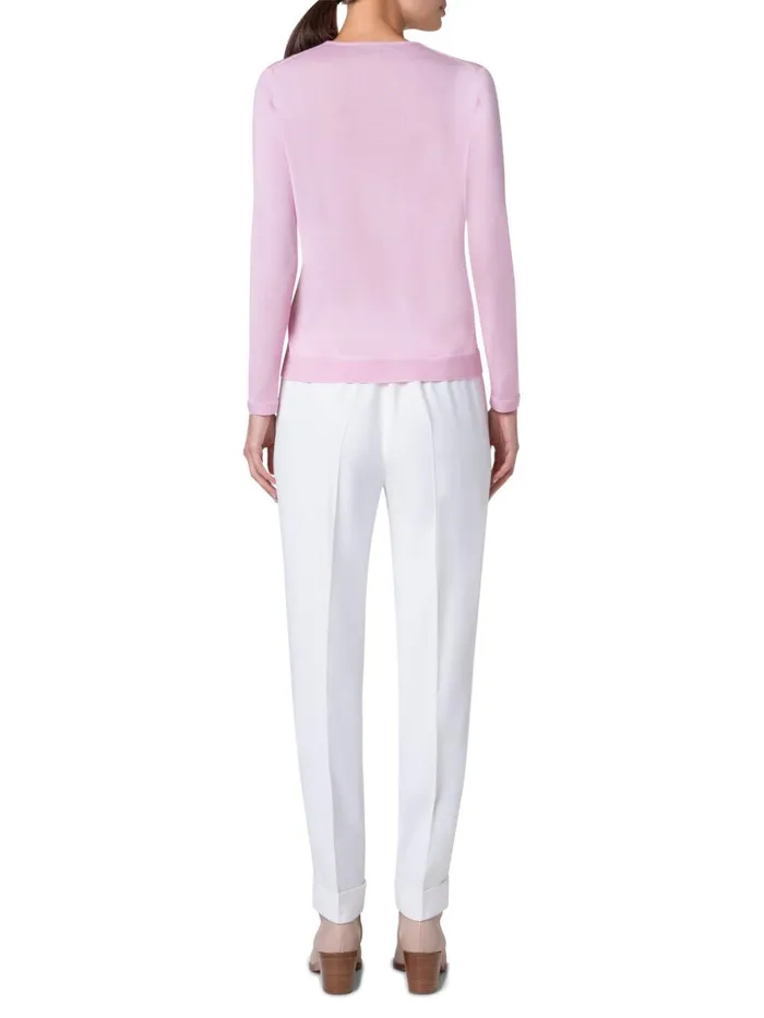 Seamless Cashmere Silk Knit Sweater Lotus Women Akris Knitwear