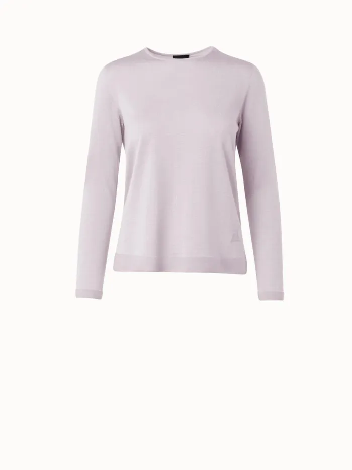 Seamless Pullover From Cashmere Silk Greige Women Akris Knitwear