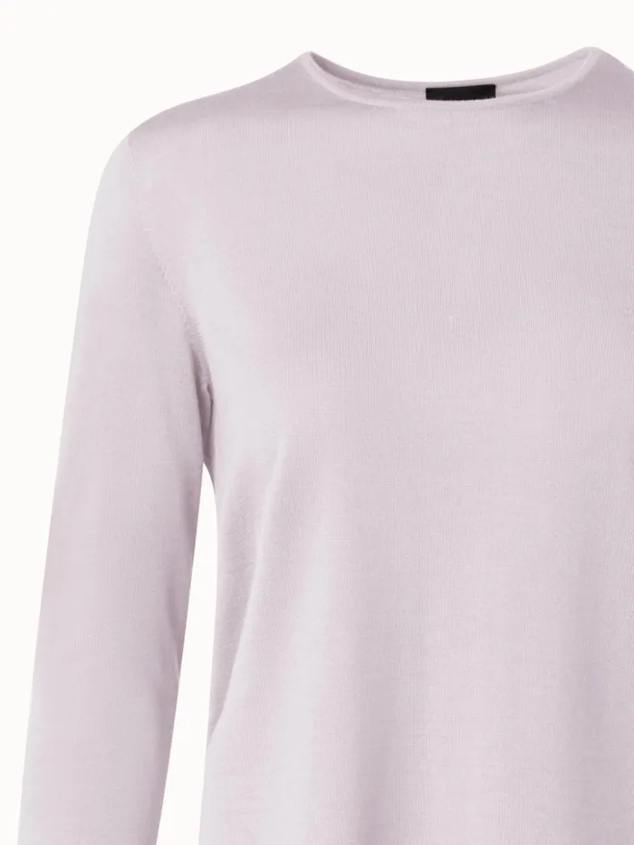 Seamless Pullover From Cashmere Silk Greige Women Akris Knitwear
