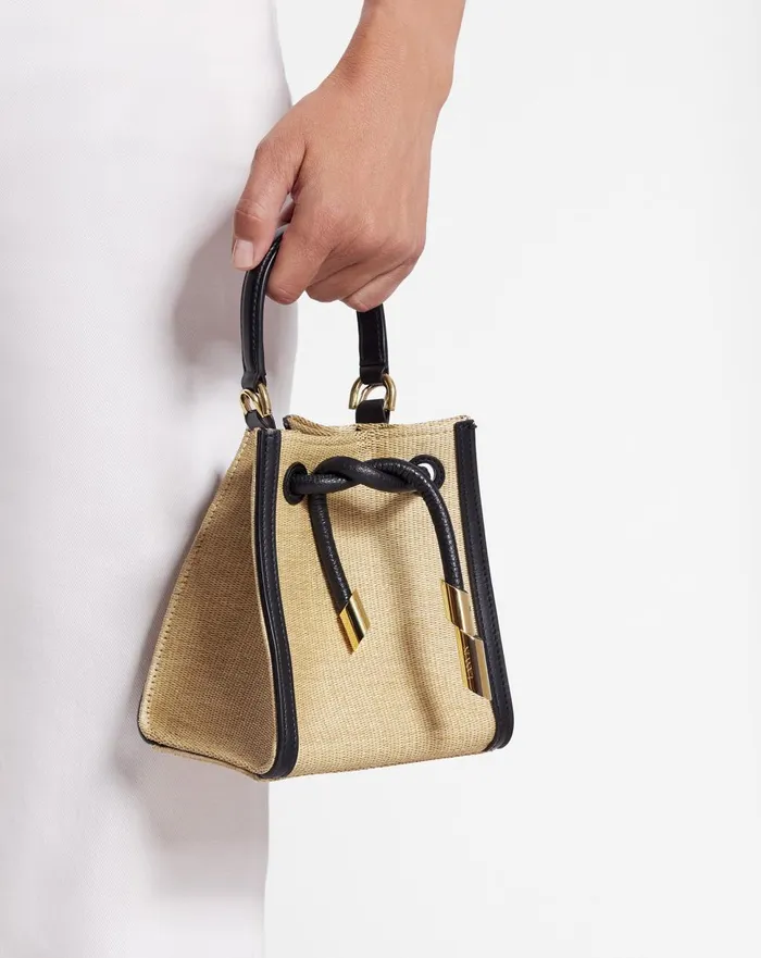 Sequence Hobo Nano Raffia Bag Naturalblack Women Lanvin Crossbody Bags and Shoulder Bags Sequence Hobo Nano Raffia Bag Naturalblack Women Lanvin Crossbody Bags and Shoulder Bags