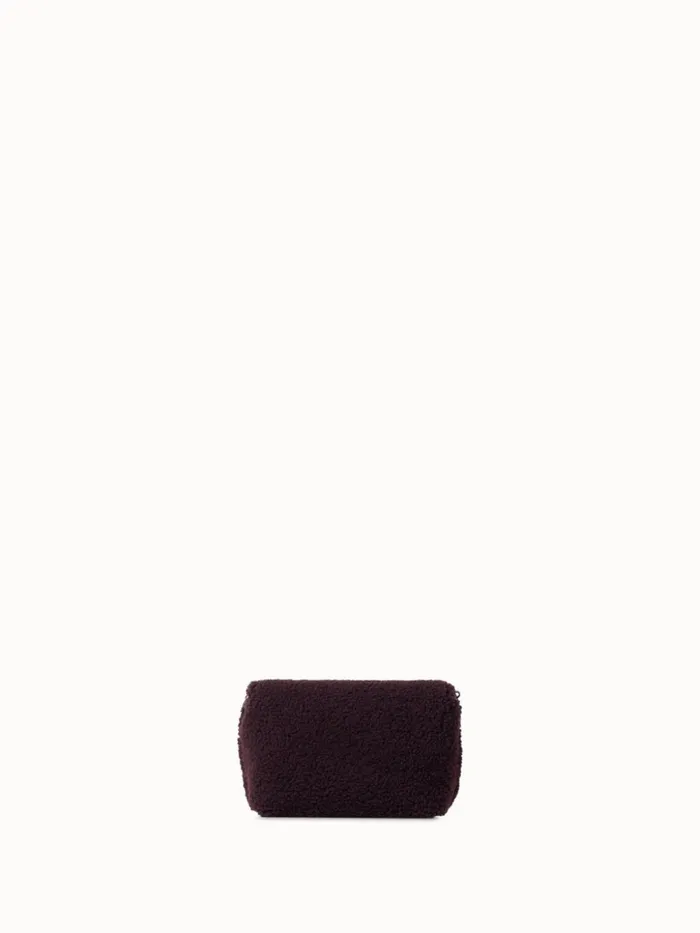Shearling Crossbody Bag Burgundy Women Akris Mini Bags