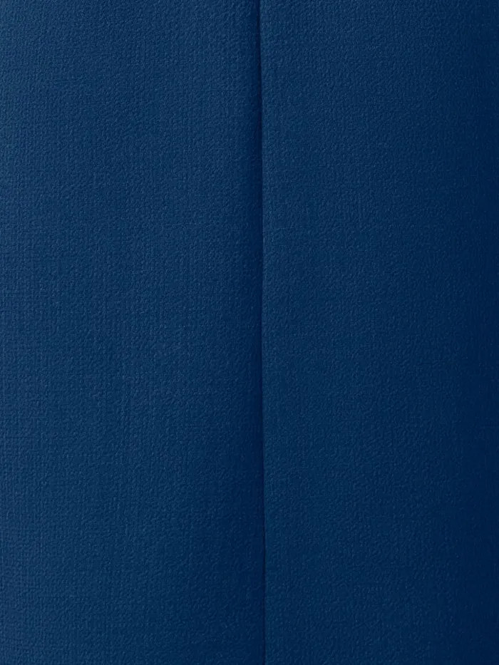 Sheath Dress With Short Sleeves In Wool Crpe DoubleFace Navy Denim Women Akris Dresses