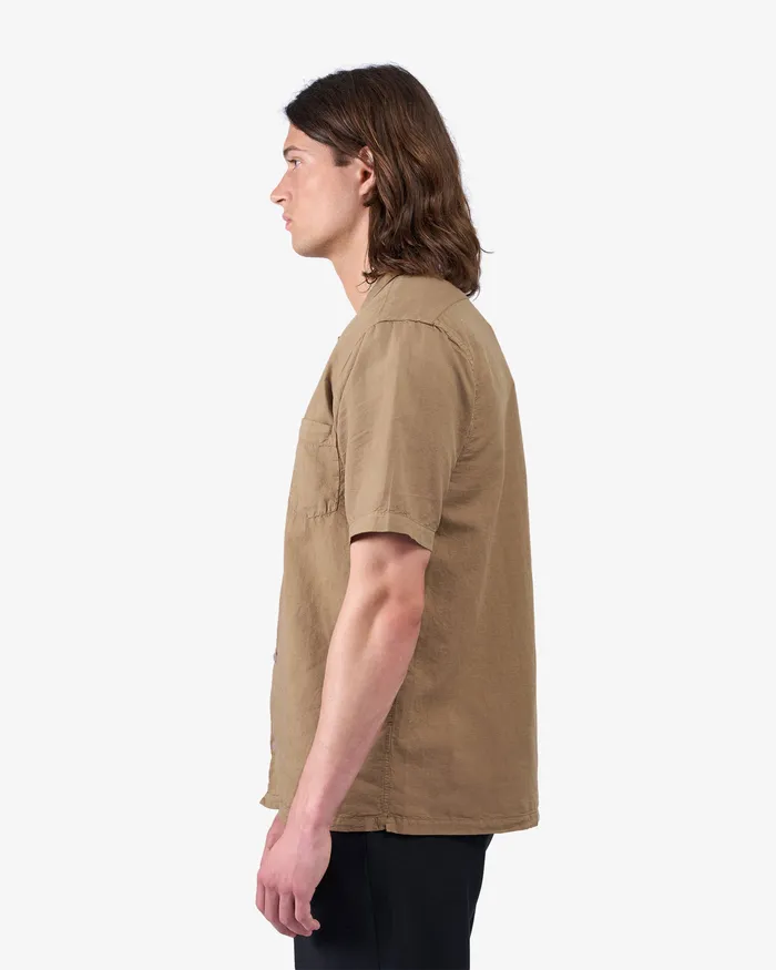 Shirts Men Linen Short Sleeved Shirt 8211 Light Aqua Colorfulstandard