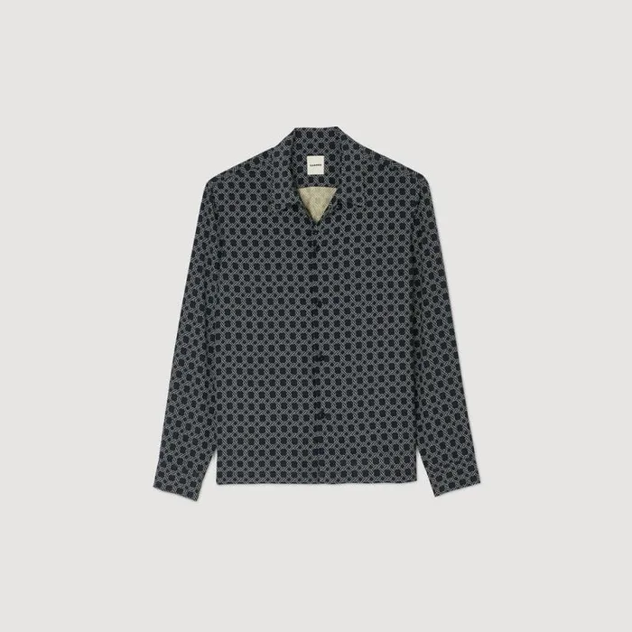 Shirts Men SANDRO Loosefit Shirt Navy Blue