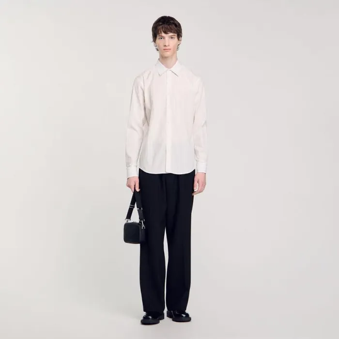 Shirts Men SANDRO Striped Shirt White