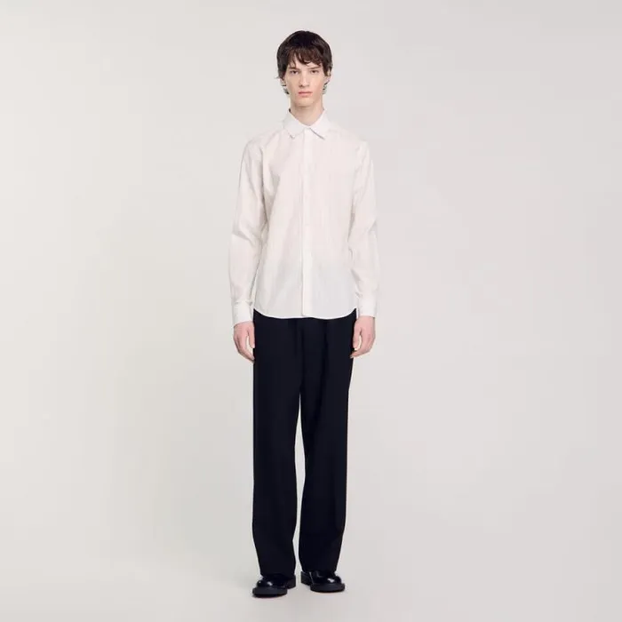 Shirts Men SANDRO Striped Shirt White