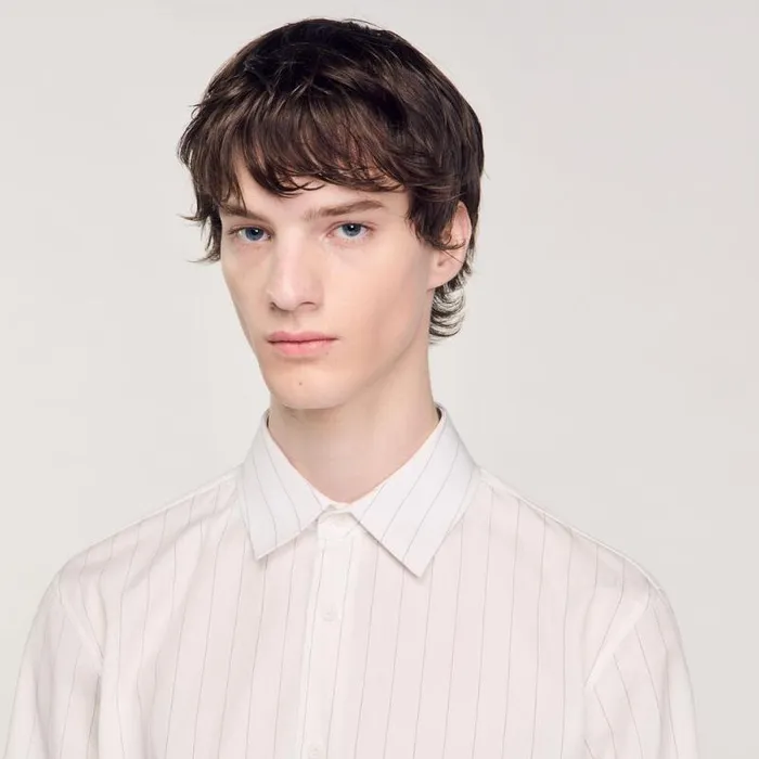 Shirts Men SANDRO Striped Shirt White