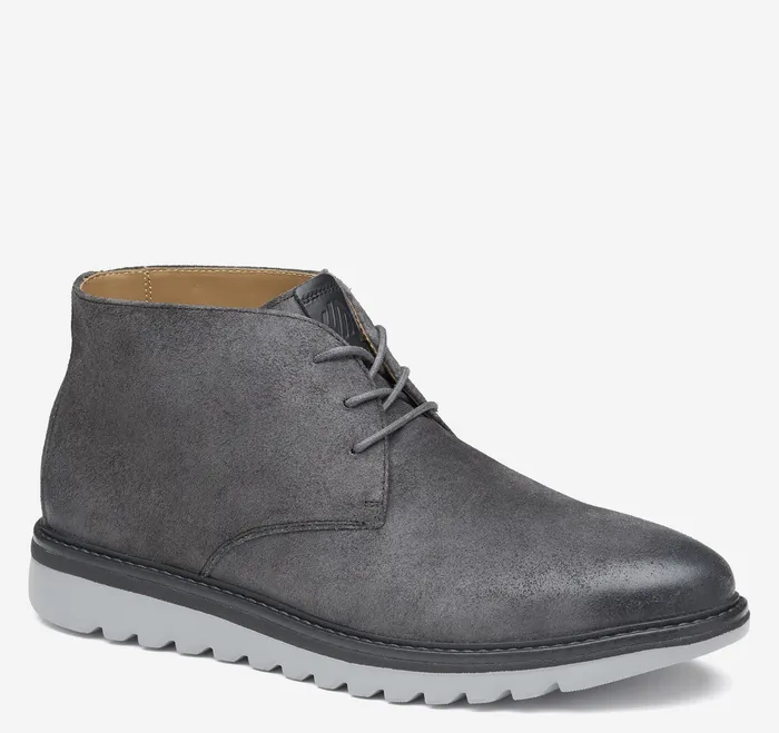 Shoes Braydon Chukka Charcoal Waxed Suede Johnston and Murphy Men