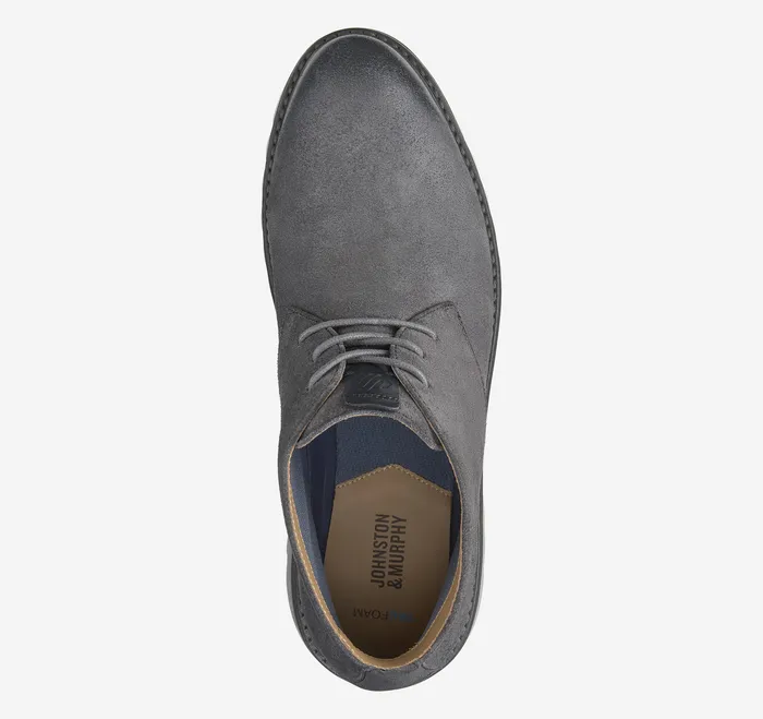 Shoes Braydon Chukka Charcoal Waxed Suede Johnston and Murphy Men