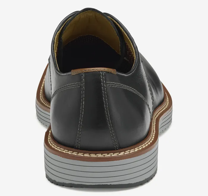 Shoes Men Johnston and Murphy Upton Plain Toe Black Full Grain