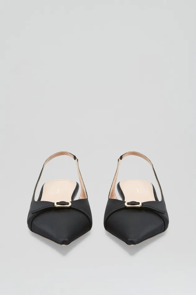Shoes SATIN SLINGBACK 2 BLACK Scanlan Theodore Women
