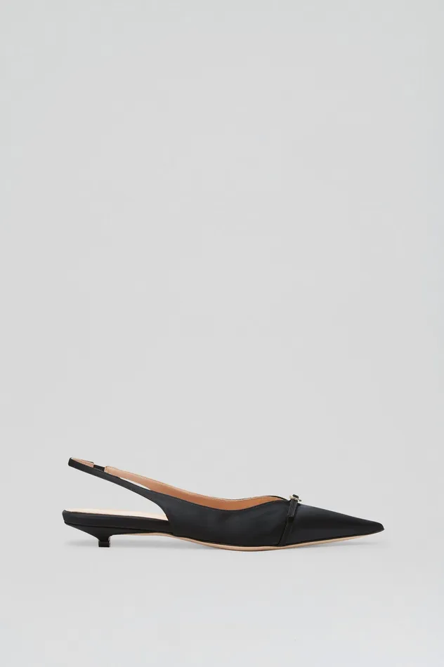 Shoes SATIN SLINGBACK 2 BLACK Scanlan Theodore Women Shoes SATIN SLINGBACK 2 BLACK Scanlan Theodore Women