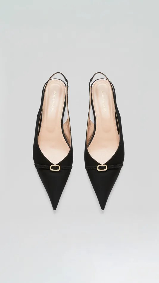 Shoes SATIN SLINGBACK 2 BLACK Scanlan Theodore Women Shoes SATIN SLINGBACK 2 BLACK Scanlan Theodore Women