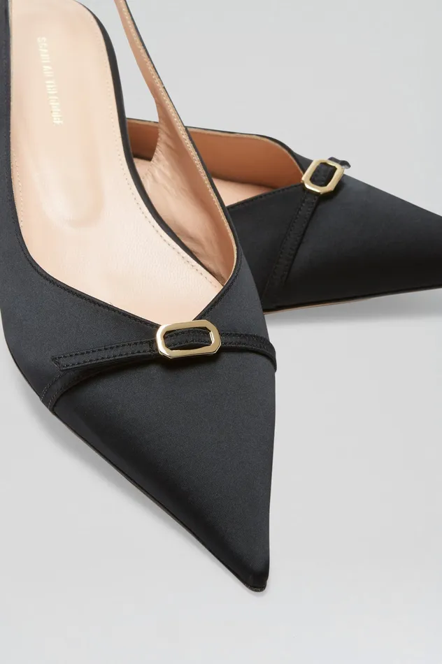Shoes SATIN SLINGBACK 2 BLACK Scanlan Theodore Women Shoes SATIN SLINGBACK 2 BLACK Scanlan Theodore Women