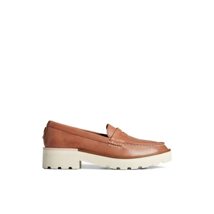 Shoes Women Sperry Lug Penny Loafer Medium Beige