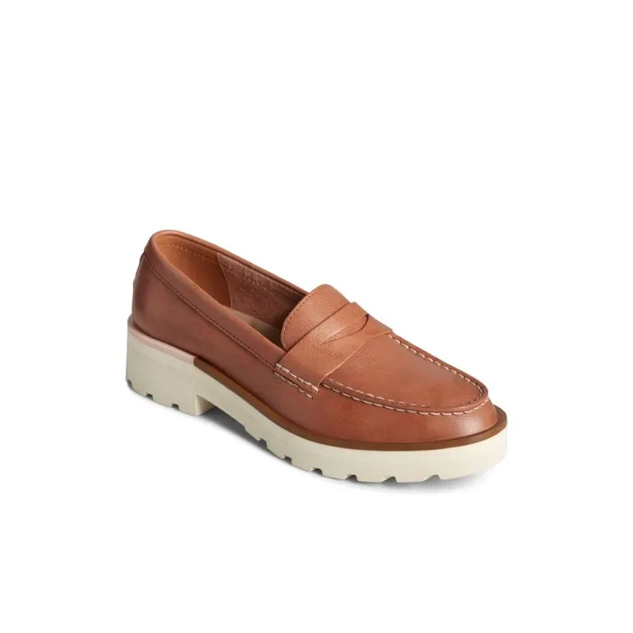 Shoes Women Sperry Lug Penny Loafer Medium Beige