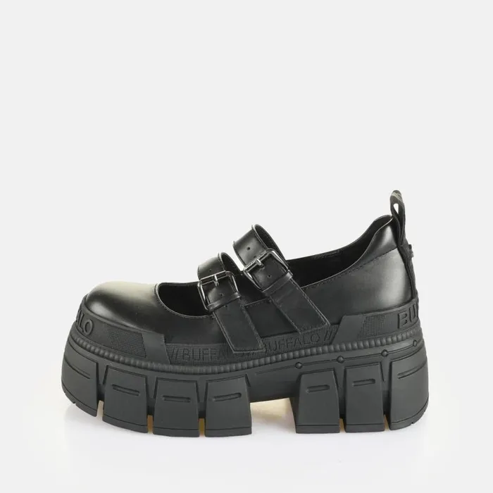 Shop Ballet Flats BUFFALO Gospher Ballerina Black