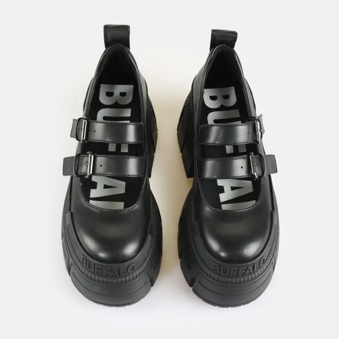 Shop Ballet Flats BUFFALO Gospher Ballerina Black