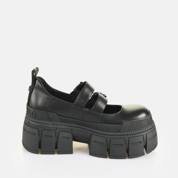Shop Ballet Flats BUFFALO Gospher Ballerina Black