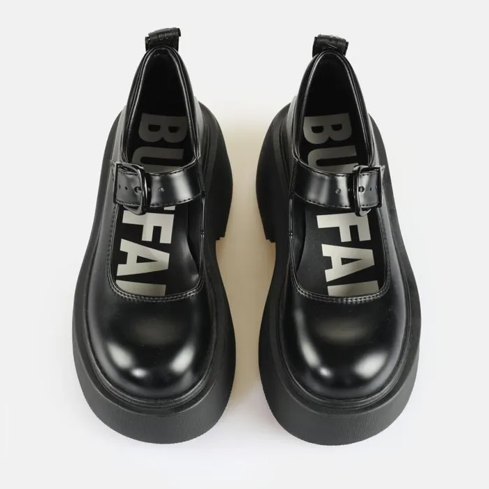 Shop Ballet Flats BUFFALO Vicious Ballerina Black