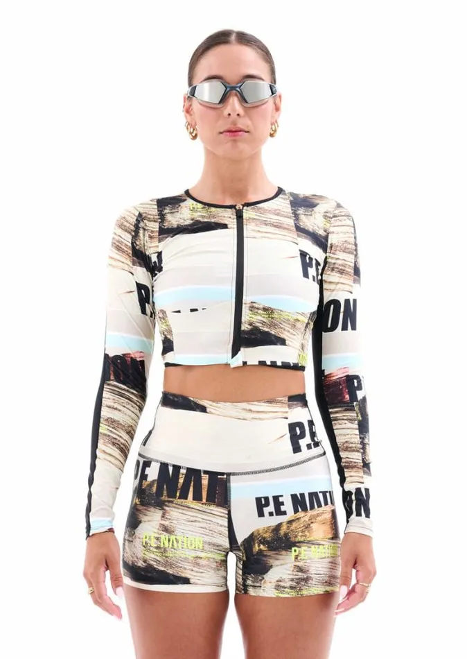 Shop BERMUDA LS TOP IN SCENE PRINT PE Nation Sports Bras and Crops