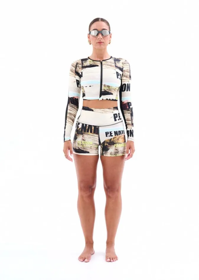 Shop BERMUDA LS TOP IN SCENE PRINT PE Nation Sports Bras and Crops