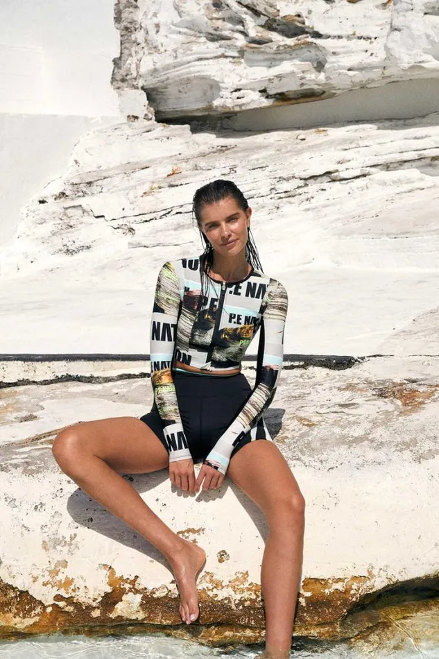 Shop BERMUDA LS TOP IN SCENE PRINT PE Nation Sports Bras and Crops