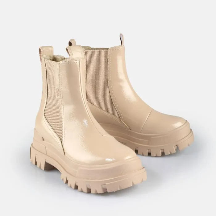 Shop Boots and AnkleBoots BUFFALO Aspha Chelsea Mid Warm Cream