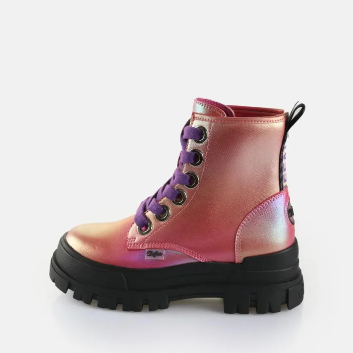 Shop Boots and AnkleBoots BUFFALO Aspha Lace Up Hi Pink