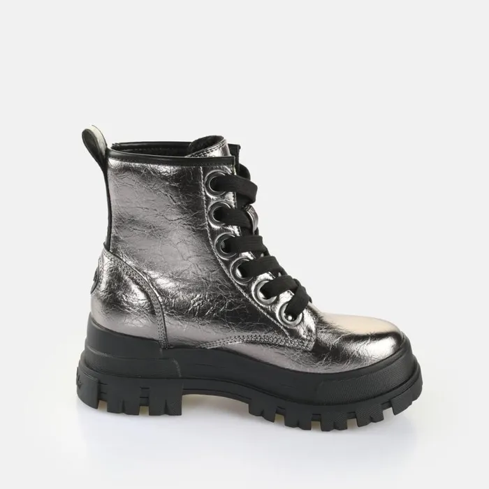 Shop Boots and AnkleBoots BUFFALO Aspha Lace Up HI Warm Metallic Copper
