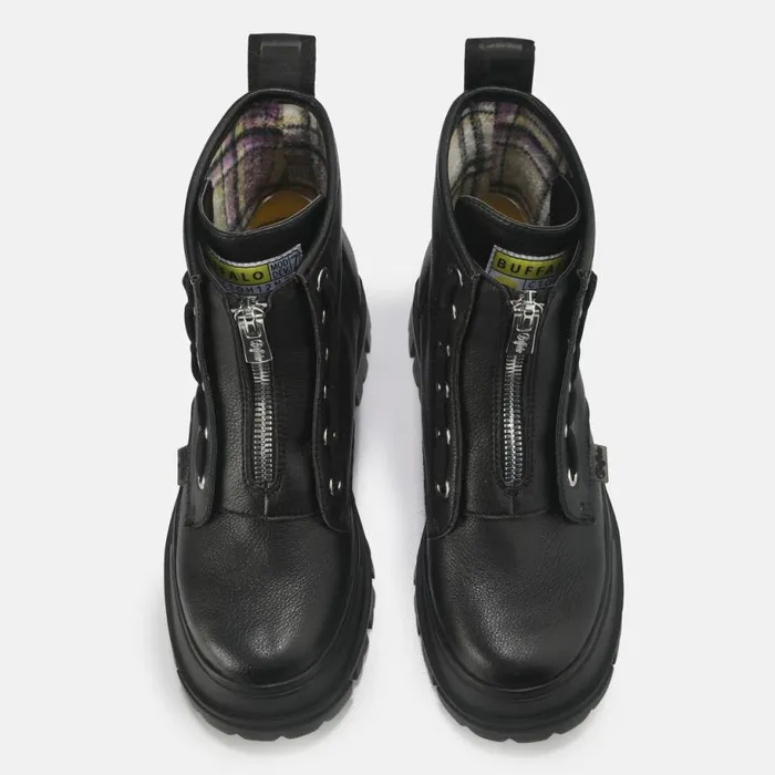 Shop Boots and AnkleBoots BUFFALO Aspha Zip Black