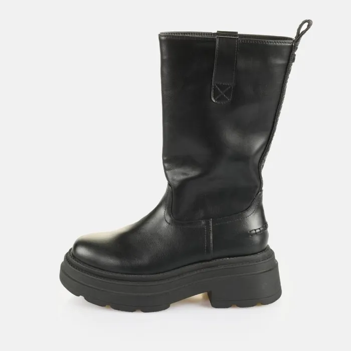 Shop Boots and AnkleBoots BUFFALO BFL MARS FARMER BOOT 8211 VEGAN NAPPA 8211 BLACK Black