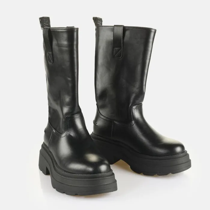 Shop Boots and AnkleBoots BUFFALO BFL MARS FARMER BOOT 8211 VEGAN NAPPA 8211 BLACK Black