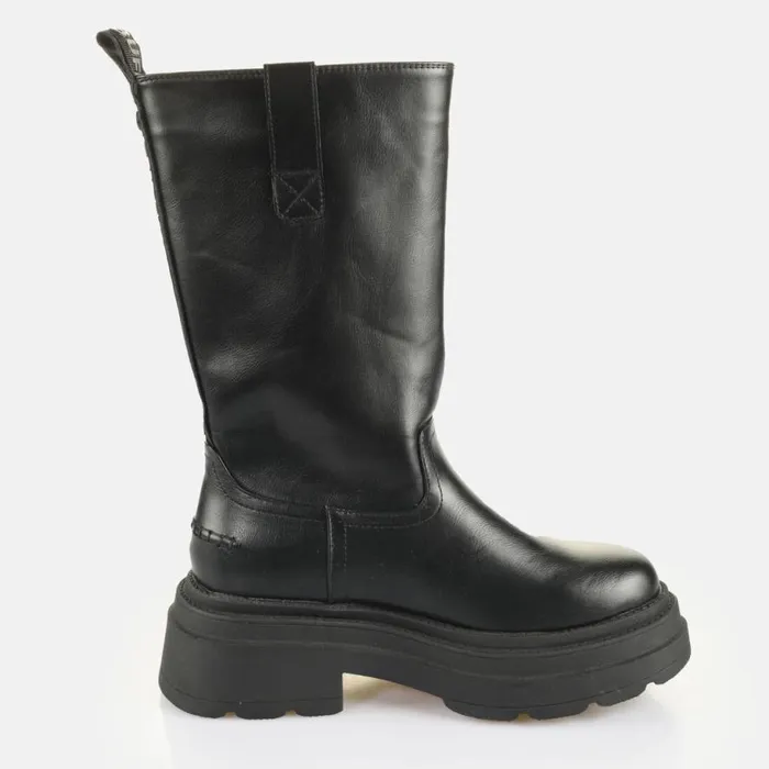 Shop Boots and AnkleBoots BUFFALO BFL MARS FARMER BOOT 8211 VEGAN NAPPA 8211 BLACK Black