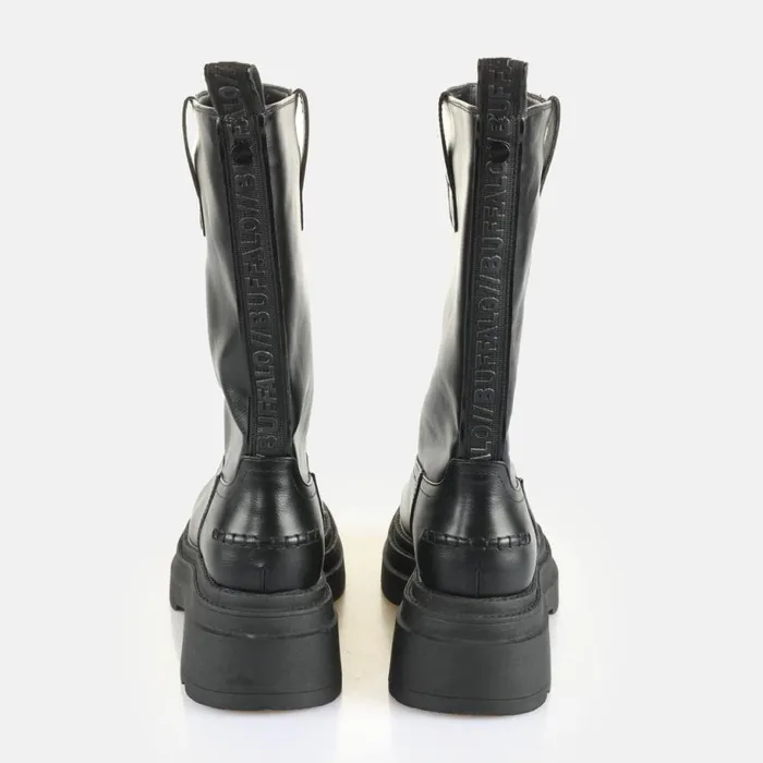 Shop Boots and AnkleBoots BUFFALO BFL MARS FARMER BOOT 8211 VEGAN NAPPA 8211 BLACK Black