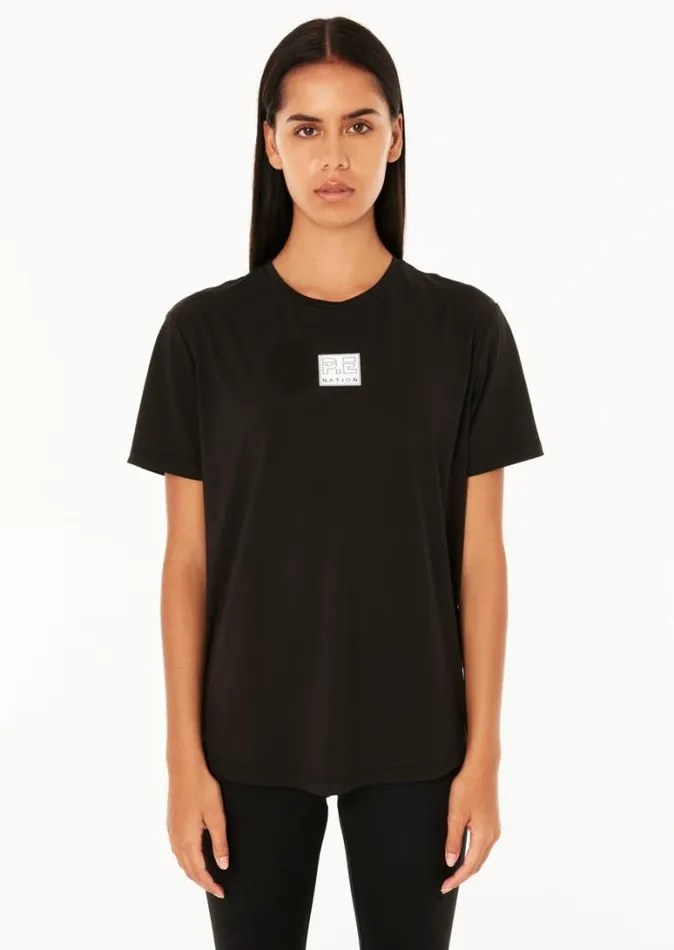 Shop CROSSOVER AIR FORM TEE IN BLACK PE Nation Tees and Tanks