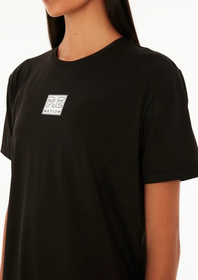 Shop CROSSOVER AIR FORM TEE IN BLACK PE Nation Tees and Tanks