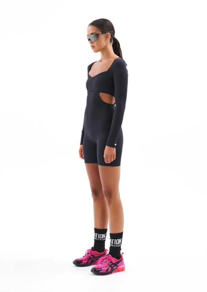Shop FINAL FOUR UNITARD IN BLACK PE Nation Dresses and Bodysuits