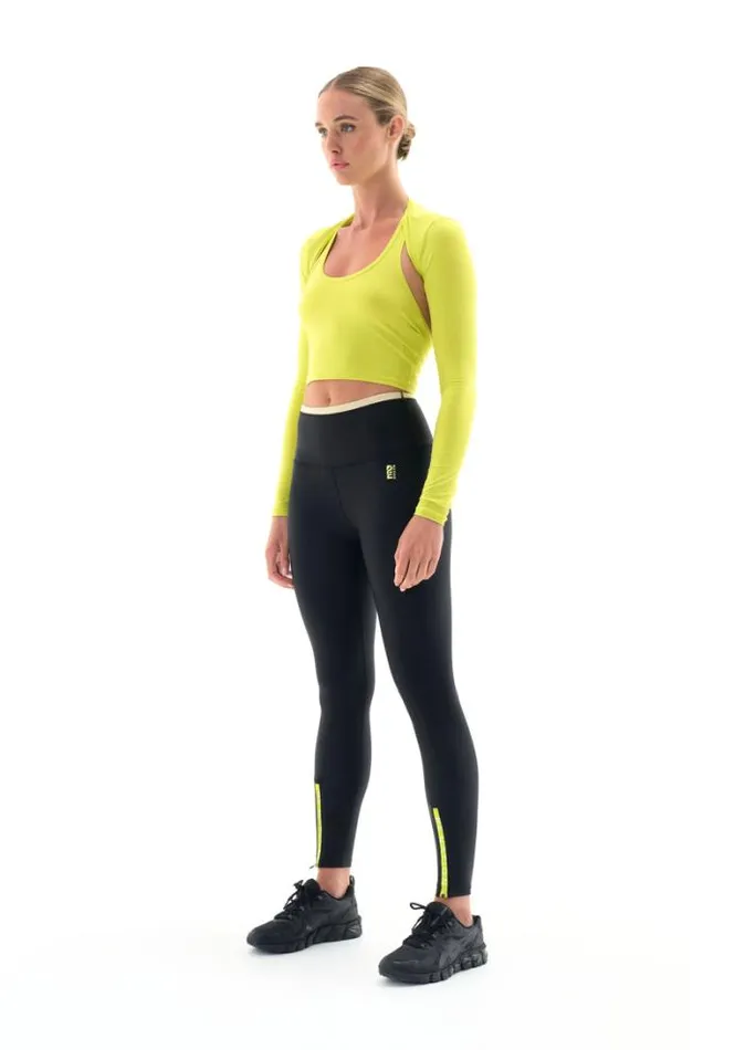 Shop FLUXUS LS PILATES TOP IN SULPHUR SPRING PE Nation Long Sleeve Tops
