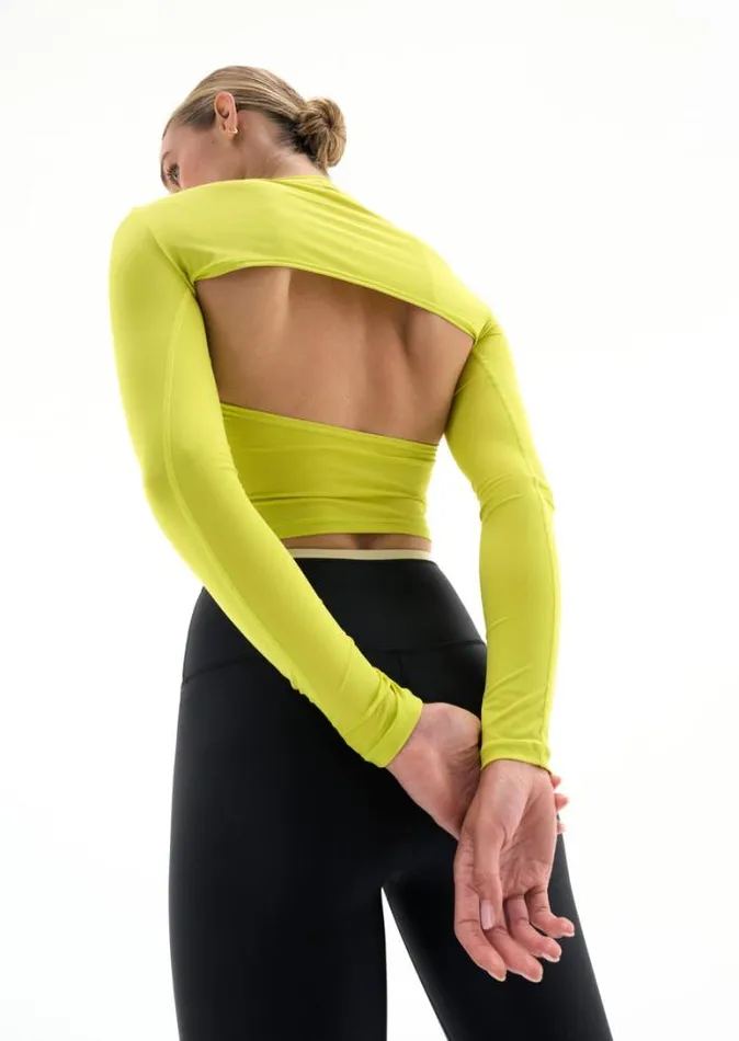 Shop FLUXUS LS PILATES TOP IN SULPHUR SPRING PE Nation Long Sleeve Tops