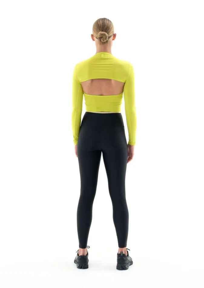 Shop FLUXUS LS PILATES TOP IN SULPHUR SPRING PE Nation Long Sleeve Tops