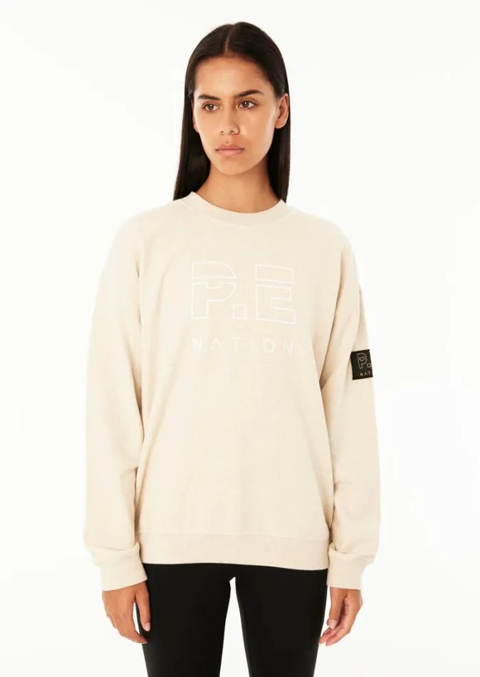 Shop HEADS UP SWEAT IN OATMEAL MARLE PE Nation Sweats