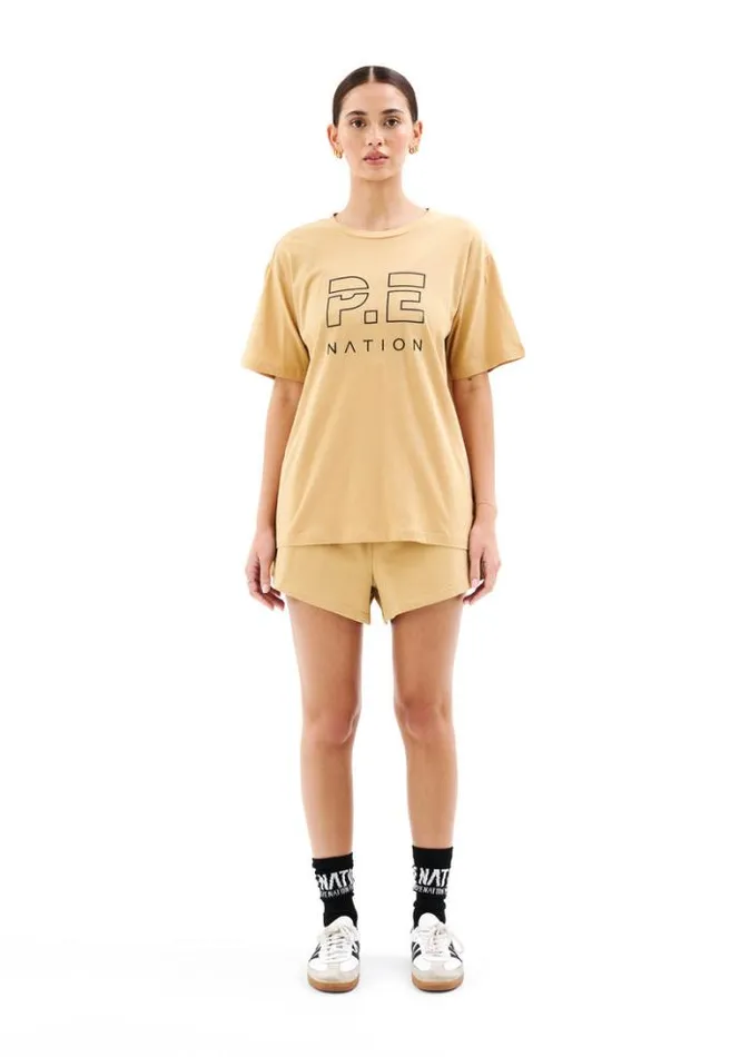 Shop HEADS UP TEE IN SAND PE Nation Tees and Tanks