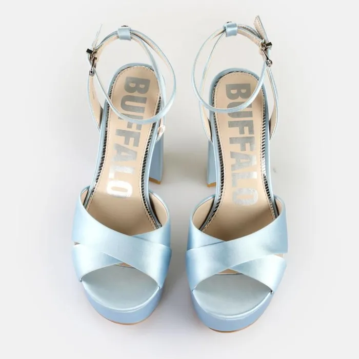 Shop Heels BUFFALO Jessie Cross Ice Blue
