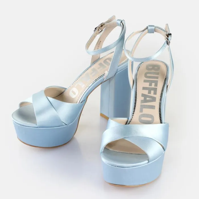 Shop Heels BUFFALO Jessie Cross Ice Blue