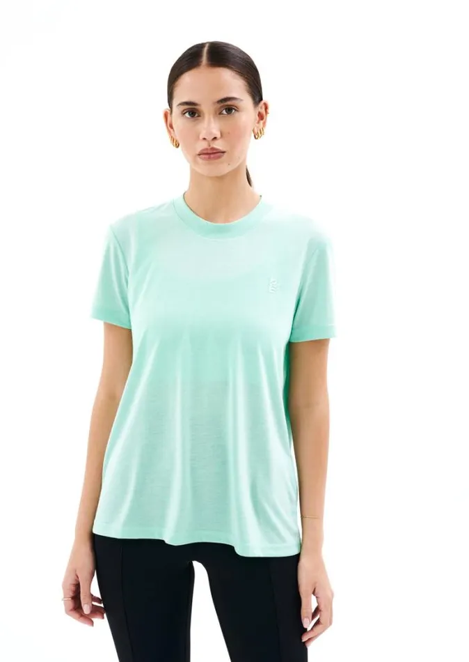 Shop PRIMARY SLIM FIT TEE IN AQUA PE Nation Tees and Tanks