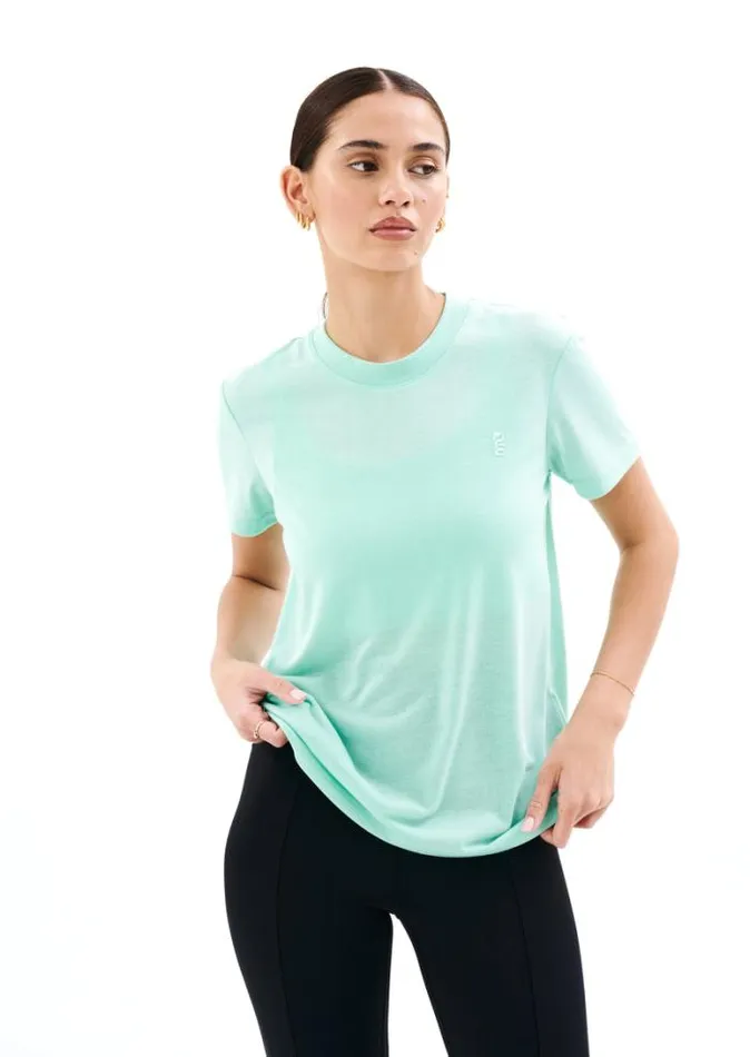 Shop PRIMARY SLIM FIT TEE IN AQUA PE Nation Tees and Tanks